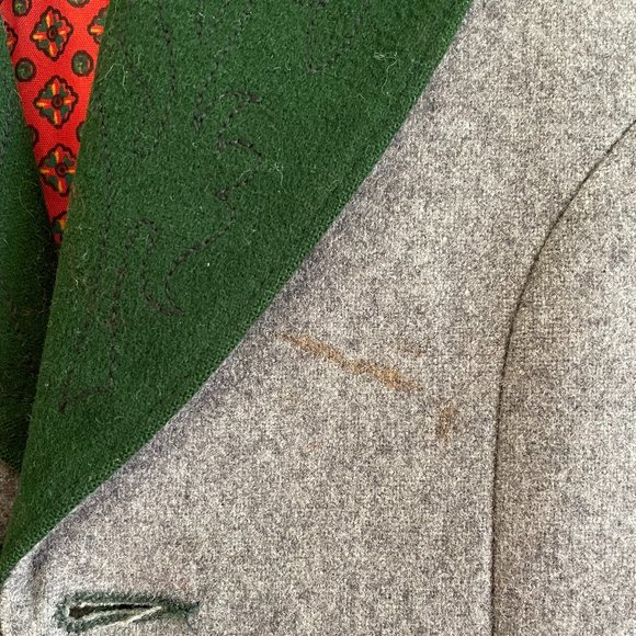 Austrian children jacket in gray wool felt. Vintage HAMO - Picture 3 of 9